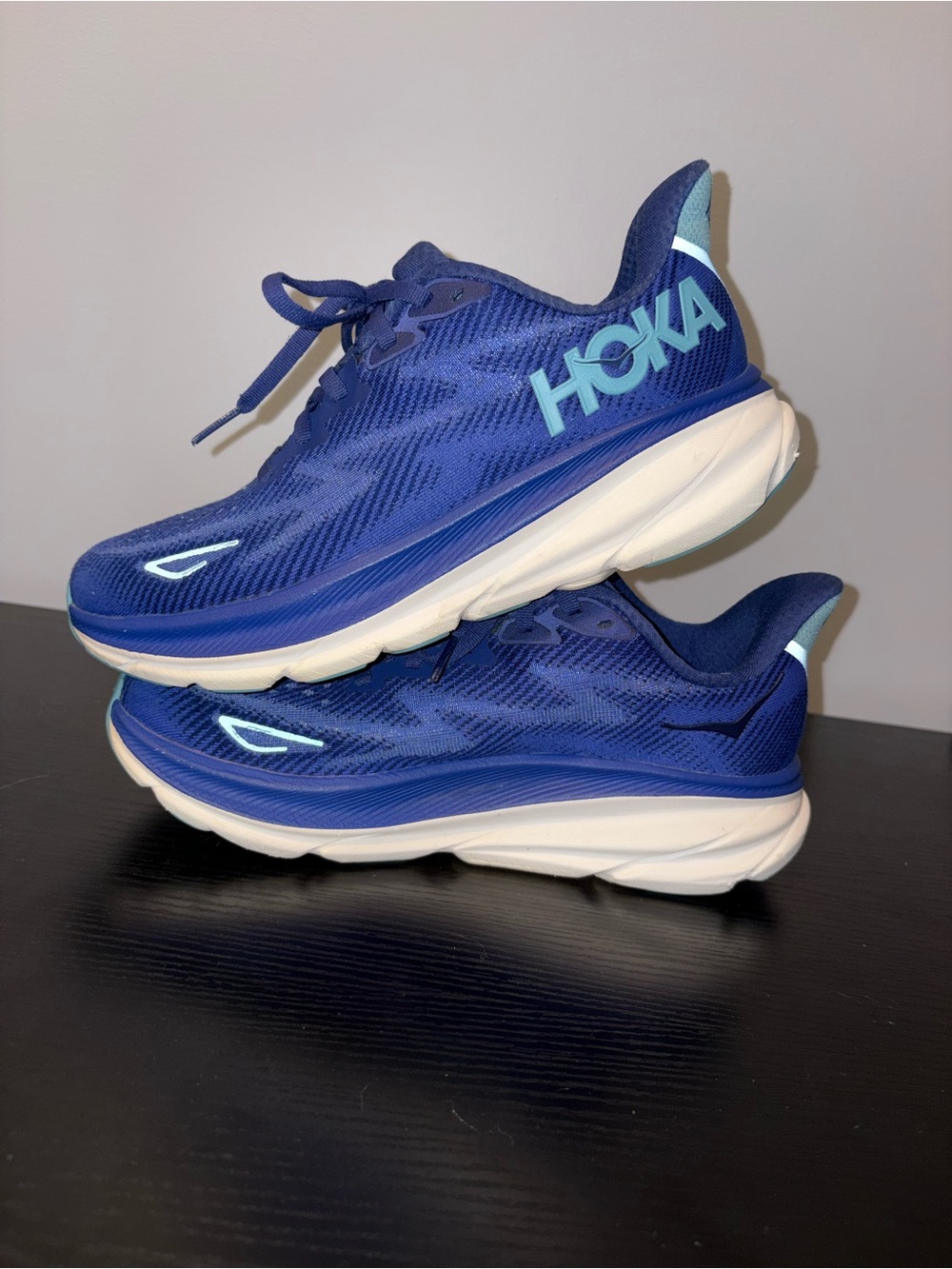 HOKA Clifton 9 Women’s Running Shoes Blue Aqua Size 7.5B Athletic Sneaker - Picture 4 of 10